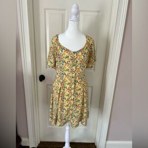 Sienna Sky Yellow Floral Mini Dress